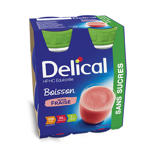 Delical boisson HP/HC sans sucres édulcorée fraise LACTALIS