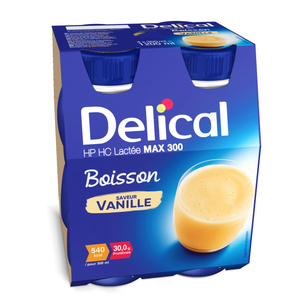 Delical boisson max 300 lactée HP/HC vanille LACTALIS Delical boisson max 300 lactée HP/HC vanille LACTALIS