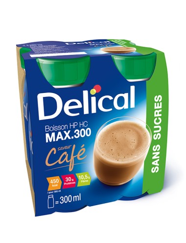 Delical boisson max 300 HP/HC sans sucres café LACTALIS