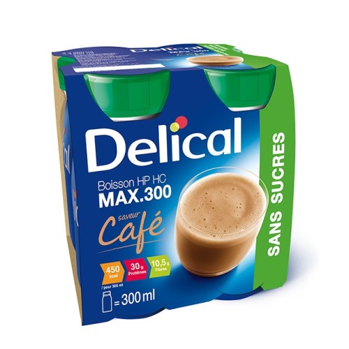 Delical boisson max 300 HP/HC sans sucres café LACTALIS
