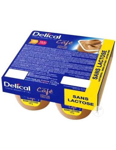 Delical HP/HC crème dessert sans lactose Café LACTALIS