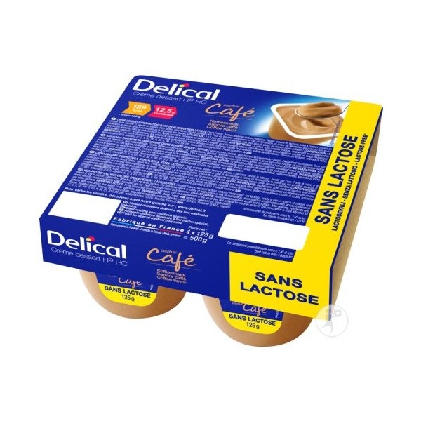 Delical HP/HC crème dessert sans lactose Café LACTALIS