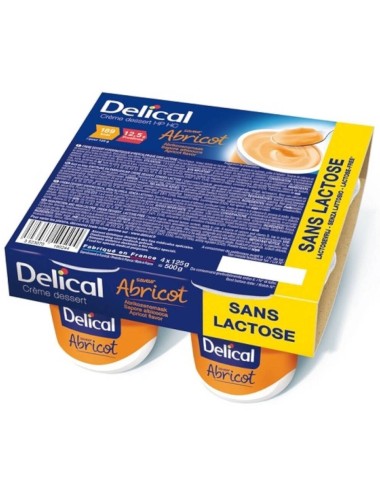 Delical HP/HC crème dessert sans lactose Abricot LACTALIS