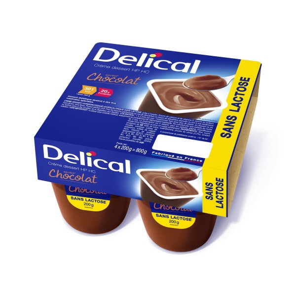 Delical HP/HC crème dessert sans lactose Chocolat LACTALIS Delical HP/HC crème dessert sans lactose Chocolat LACTALIS
