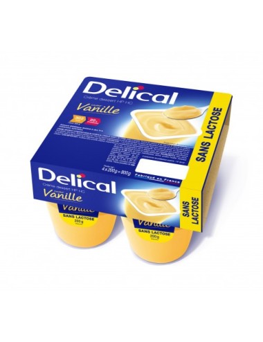 Delical HP/HC crème dessert sans lactose Vanille LACTALIS