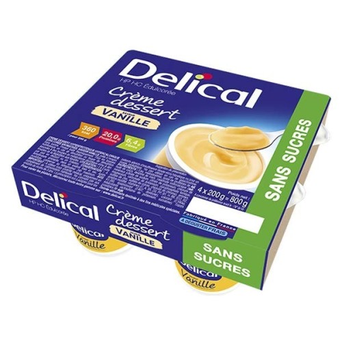Delical HP/HC crème sans sucres édulcorée Fraise LACTALIS