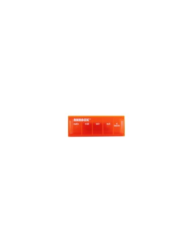 Pilulier journalier orange 5 cases Anabox BIVEA