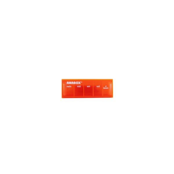 Pilulier journalier orange 5 cases Anabox BIVEA Pilulier journalier orange 5 cases Anabox BIVEA