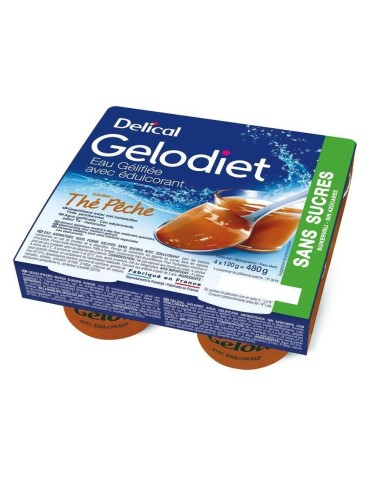 Gelodiet sans sucres édulcorée Thé-Pêche