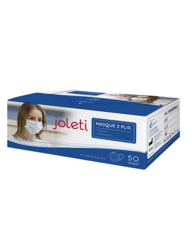 Masque chirurgicaux noir type IIR x50 Joleti LA CENTRALE MÉDICALE