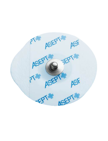 Électrode à pression ronde diamètre 5 cm gel solide ASEPT INMED