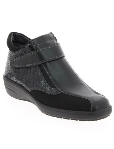 Chaussures bottines orthopédiques Chut SOIZIC noir vue de côté PODOWELL