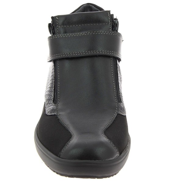 Chaussures bottines orthopédiques Chut SOIZIC noir vue de face PODOWELL