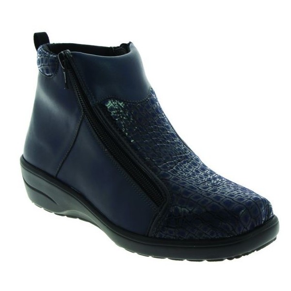 Chaussures orthopédiques bottines CHUT Sierra marine vue de côté PODOWELL Chaussures orthopédiques bottines CHUT Sierra marine vue de côté PODOWELL