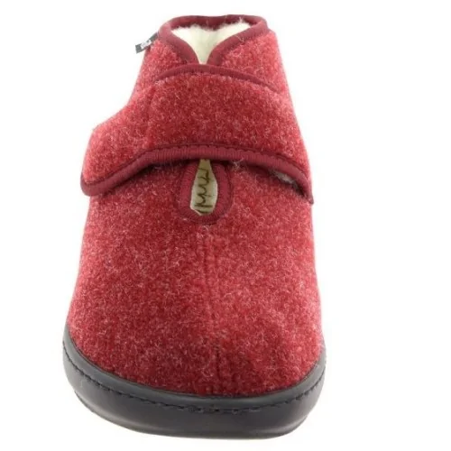 Chaussons orthopédiques mixte CHUT Aniere bordeaux vue de coté PODOWELL