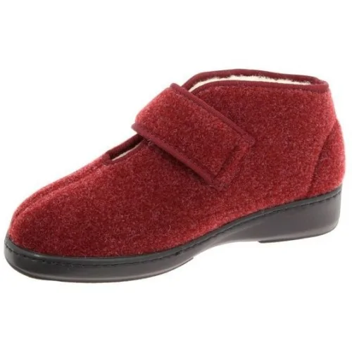 Chaussons orthopédiques mixte CHUT Aniere bordeaux vue de coté PODOWELL
