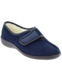 Chausson de maison femme TOTIE marine vue de côté PODOWELL