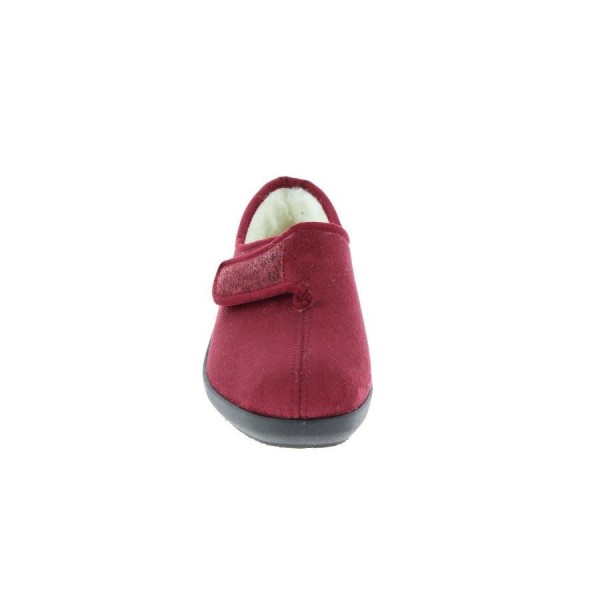 Chausson de maison femme TOTIE bordeaux vue de face PODOWELL Chausson de maison femme TOTIE bordeaux vue de face PODOWELL