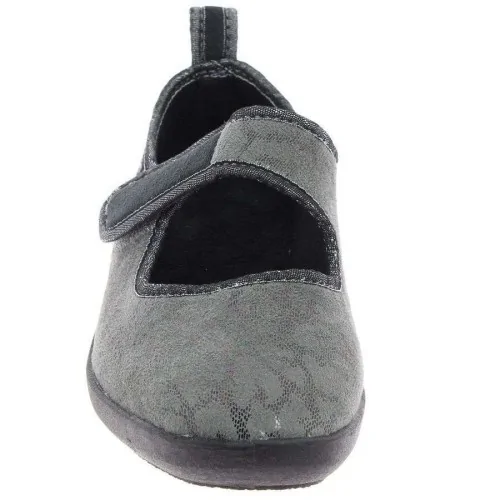 Ballerines en tissu femme TARRAGONE marine vue de côté PODOWELL