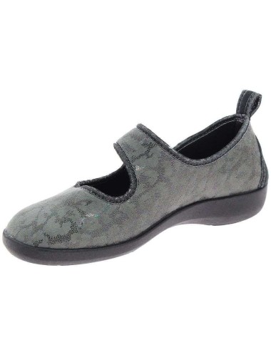 Ballerines en tissu femme TARRAGONE gris vue de côté PODOWELL