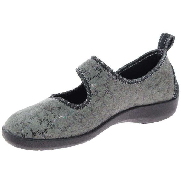 Ballerines en tissu femme TARRAGONE gris vue de côté PODOWELL Ballerines en tissu femme TARRAGONE gris vue de côté PODOWELL