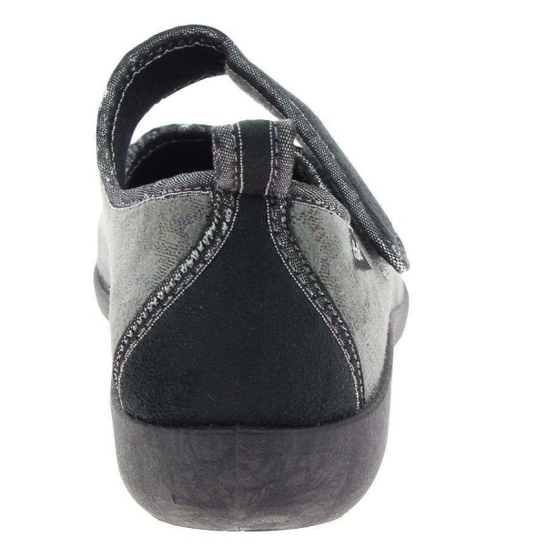 Ballerines en tissu femme TARRAGONE gris vue de derrière PODOWELL Ballerines en tissu femme TARRAGONE gris vue de derrière PODOWELL