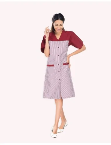 Blouse longue Alicia 6103 rayé Bordeaux REMI CONFECTION