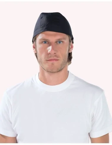 Coiffe de cuisine ou de médecin BANDANA 070 C410 - PC Noir REMI CONFECTION