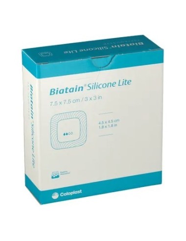 Biatain Adhésif Silicone Lite 7,5 x 7,5 cm COLOPLAST