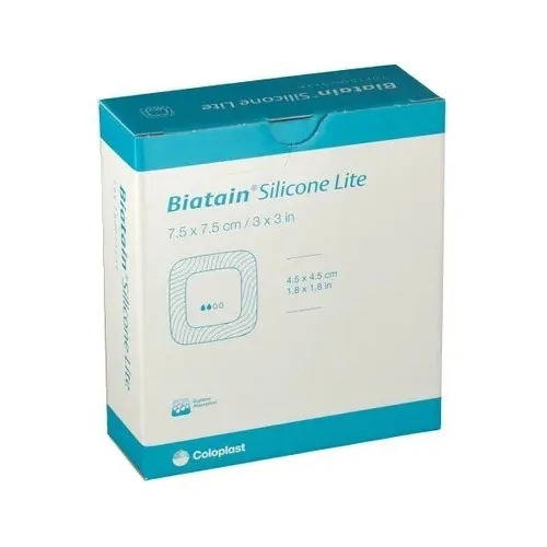 Biatain Adhésif Silicone Lite 7,5 x 7,5 cm COLOPLAST