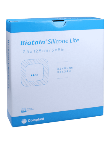 Biatain Adhésif Silicone Lite 12,5 x 12,5 cm COLOPLAST