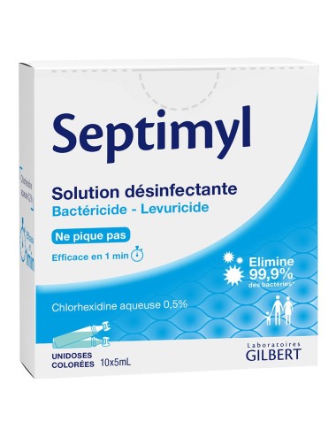Boîte de 10 Septimyl solution désinfectante unidose 5ml GILBERT HEALTHCARE