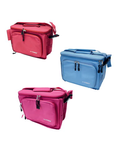 Mallette COMEDBAG Bleue foncé, rouge, turquoise ou rose COMED