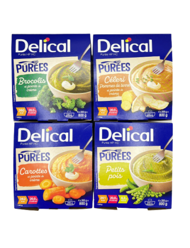 DELICAL PURÉE HP HC - Petits pois - Carottes - Brocolis - Céleri