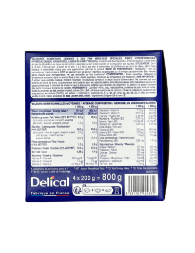 DELICAL PURÉE HP HC - Petits pois - Carottes - Brocolis - Céleri