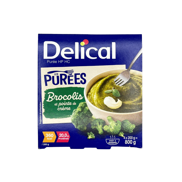 DELICAL PURÉE HP HC - Brocolis 800 g ( 4 X 200 g)