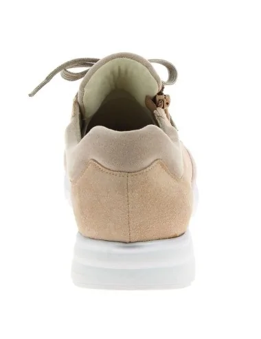 Chaussures orthopédiques à lacet et zip CHUT Marta poudre vue de derrière PODOWELL