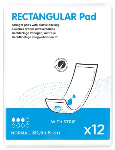 Paquet iD Rectangular pad 8x30,5 cm intraversable + strip