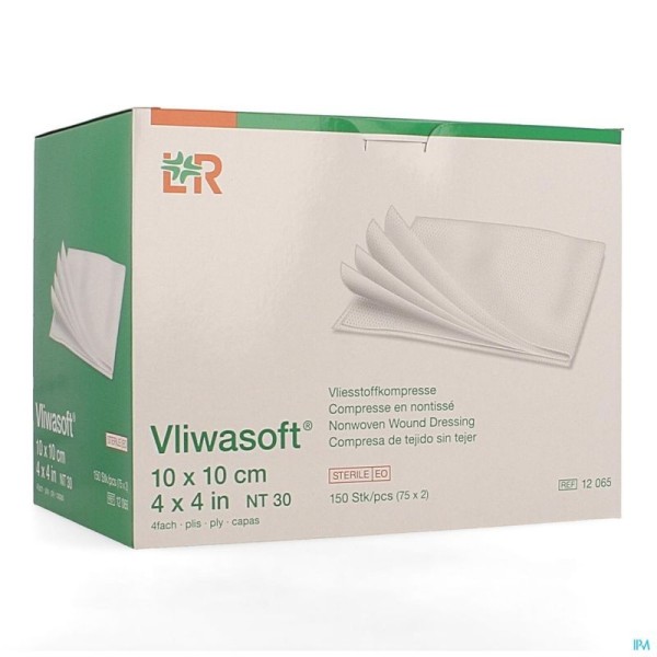 Vliwasoft compresse non-tissé stérile 30 g 10x10 cm LOHMANN & RAUSCHER