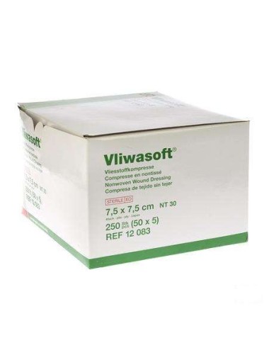 Vliwasoft compresse non-tissé stérile 30 g 7,5x7,5 cm LOHMANN & RAUSCHER