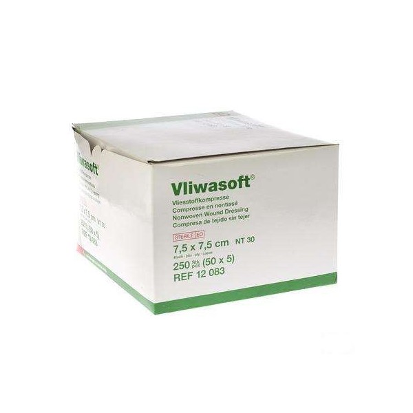 Vliwasoft compresse non-tissé stérile 30 g 7,5x7,5 cm LOHMANN & RAUSCHER