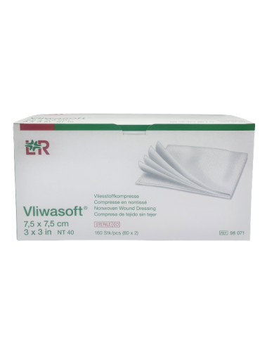 Vliwasoft compresse non-tissé stérile 40 g 7,5x7,5 cm LOHMANN & RAUSCHER