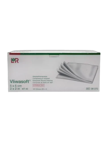 Vliwasoft compresse non-tissé stérile 40 g 5x5 cm LOHMANN & RAUSCHER