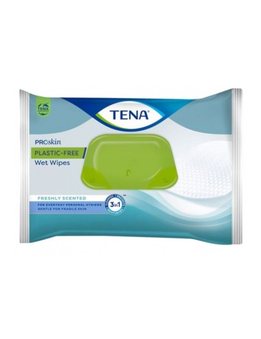 LINGETTE TENA WET WIPES PLASTIC FREE PROSKIN