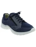Chaussures orthopédiques à lacet et zip CHUT Marta bleu vue de côté PODOWELL