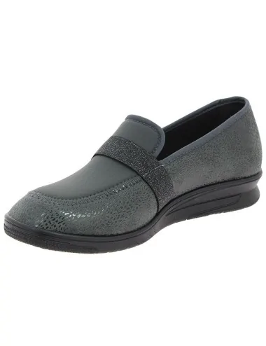 Mocassins pour femme CHUT NELIA Gris Podowell vue de côté