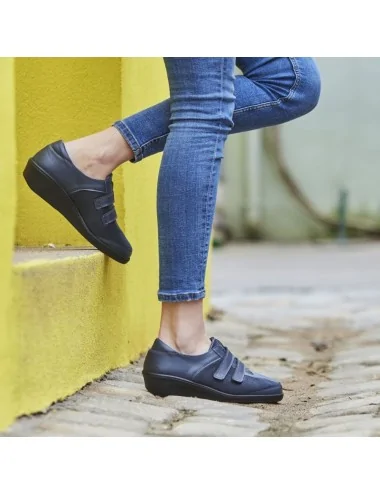 Chaussures fermées Chut Stina marine vue de côté PODOWELL