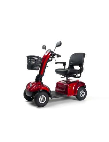 Scooter électrique rouge 4 roues ERIS avec panier Vermeiren