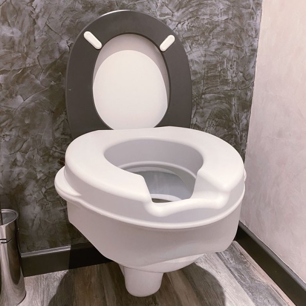 Rehausse WC - Contact plus - Soupless' avec couvercle - Go2 Sante