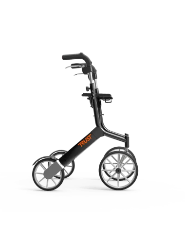 Rollator quatre roues Let's go out noir Mobio